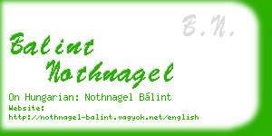 balint nothnagel business card